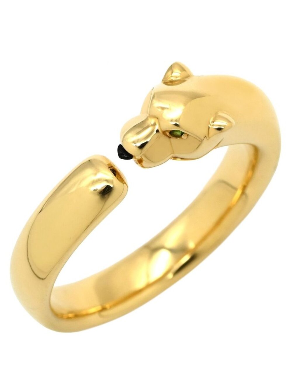 Cartier Ring Panthere de Cartier SM Yellow Gold 61 18k Onyx Tsavorite